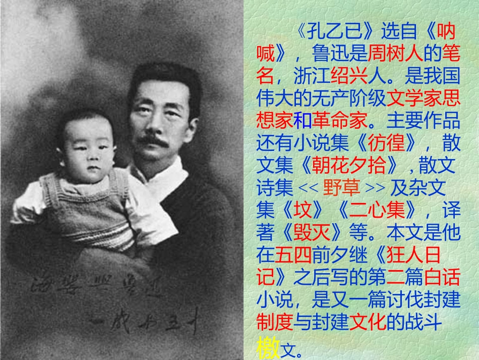 《孔乙己》PPT课件[鲁教版九年级语文上册]_第2页