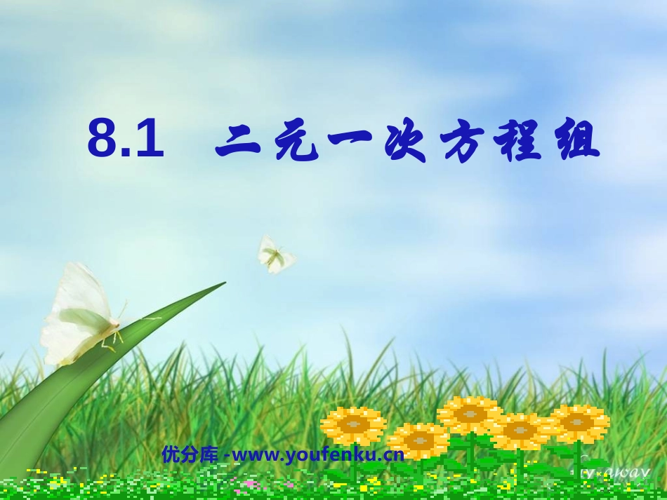 《二元一次方程组》PPT课件[人教版七年级数学下册]_第1页