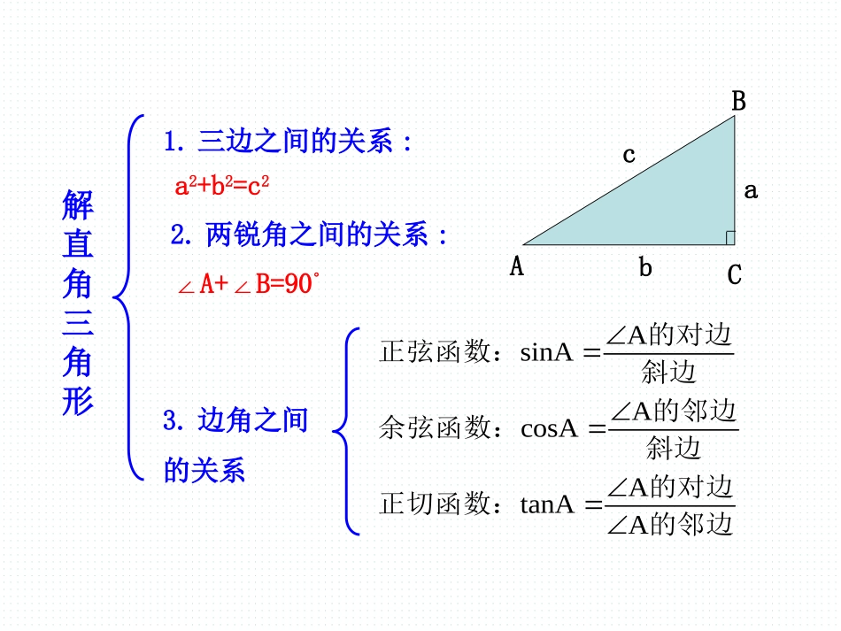 《解直角三角形》锐角三角函数PPT课件[人教版九年级数学]_第3页