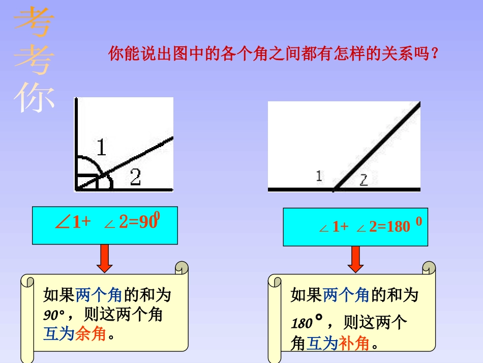 《余角与补角》平行线与相交线PPT课件[北师大版七年级数学]_第2页