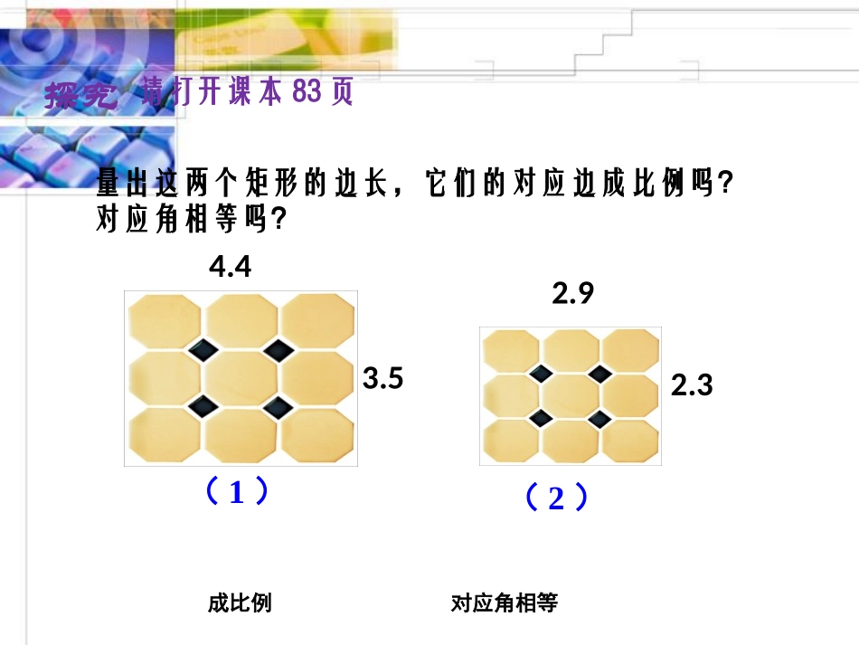 《相似多边形》相似图形PPT课件[北师大版八年级数学下册]_第3页