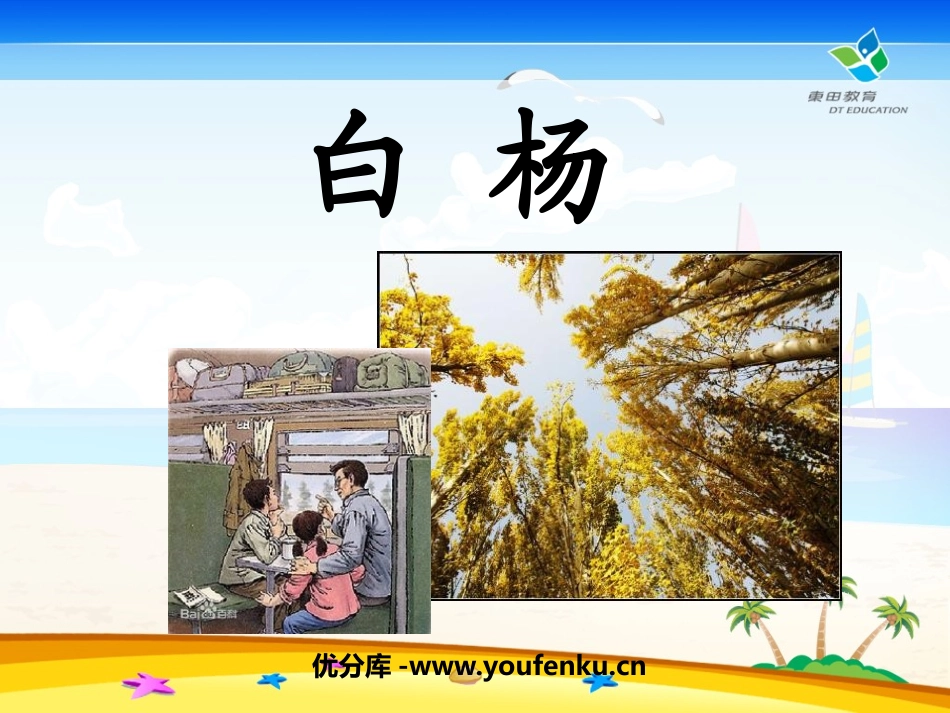 《白杨》PPT课件[鲁教版四年级语文下册]_第1页