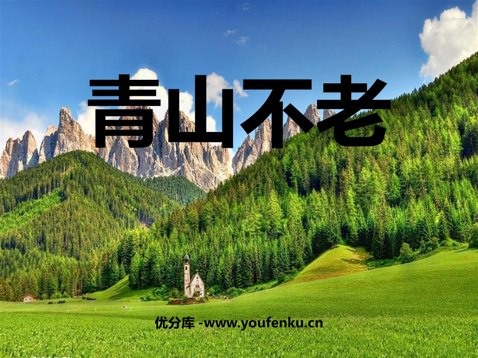 《青山不老》PPT课件[鲁教版四年级语文下册]_第1页