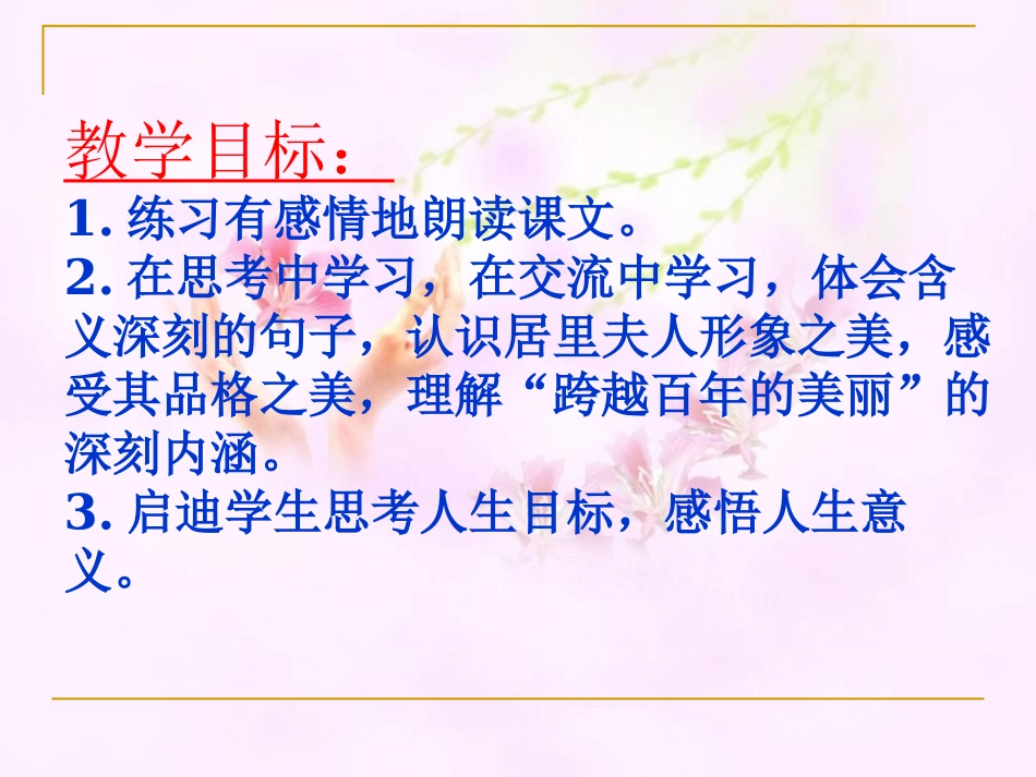 《跨越百年的美丽》PPT课件[鲁教版五年级语文下册]_第2页