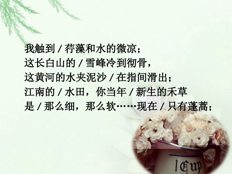 《我用残损的手掌》PPT课件[鲁教版九年级语文下册]_第3页