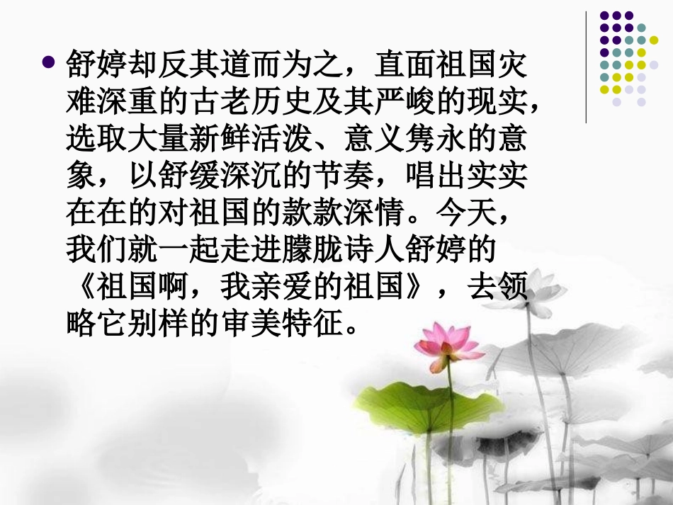 《祖国啊,我亲爱的祖国》PPT课件[鲁教版九年级语文下册]_第2页
