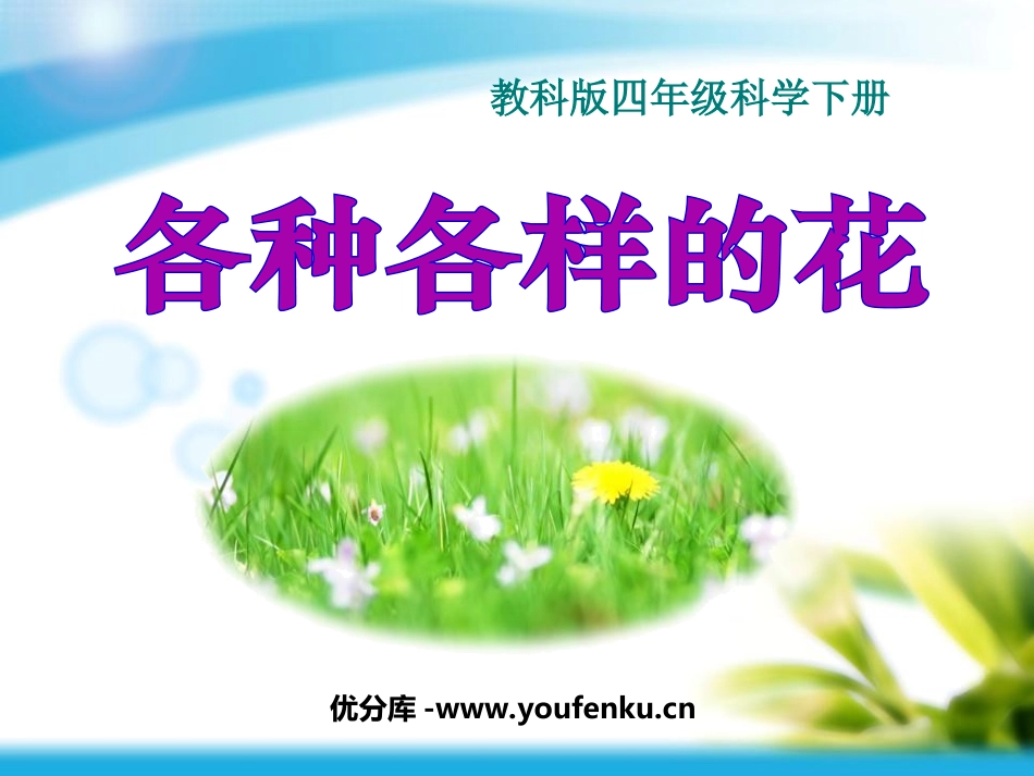 《各种各样的花》新的生命PPT课件[教科版四年级科学下册]_第1页