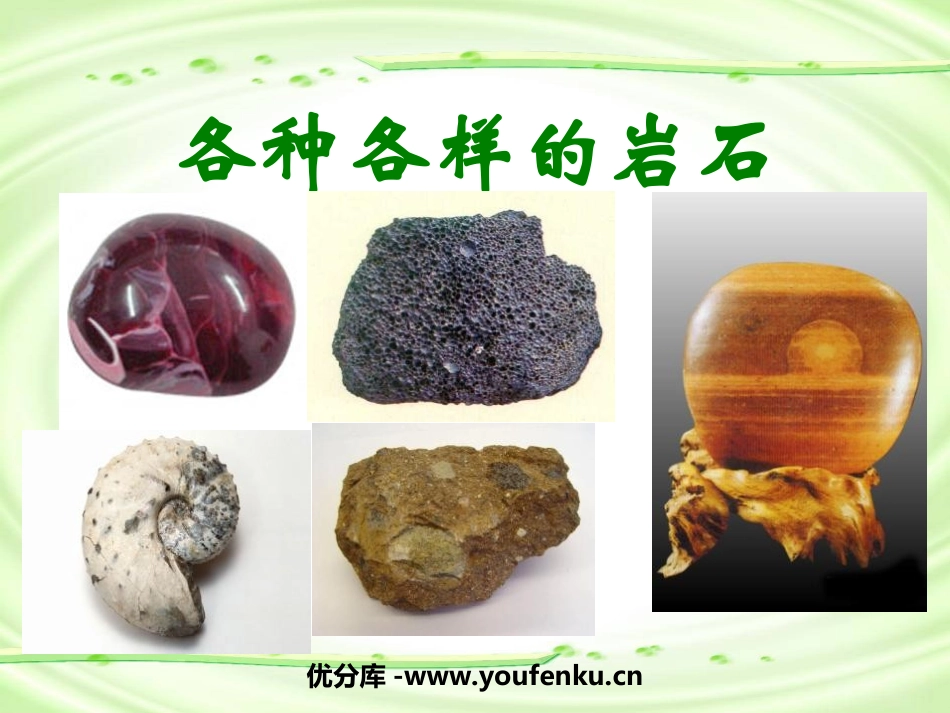 《各种各样的岩石》岩石和矿物PPT课件[教科版四年级科学]_第1页