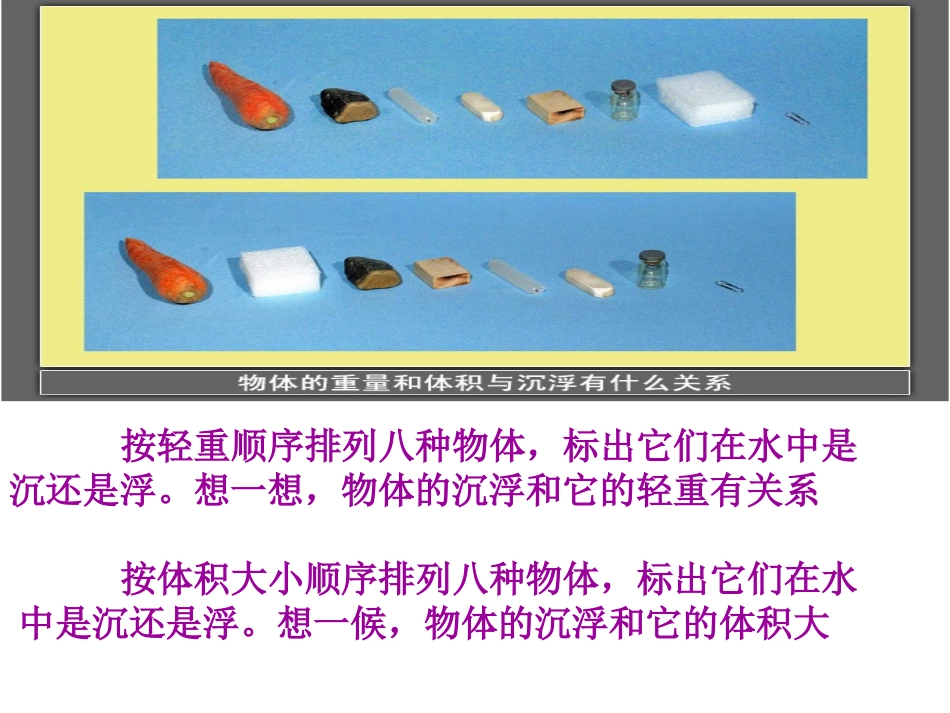 《沉浮与什么因素有关》沉和浮PPT课件[教科版五年级科学]_第2页