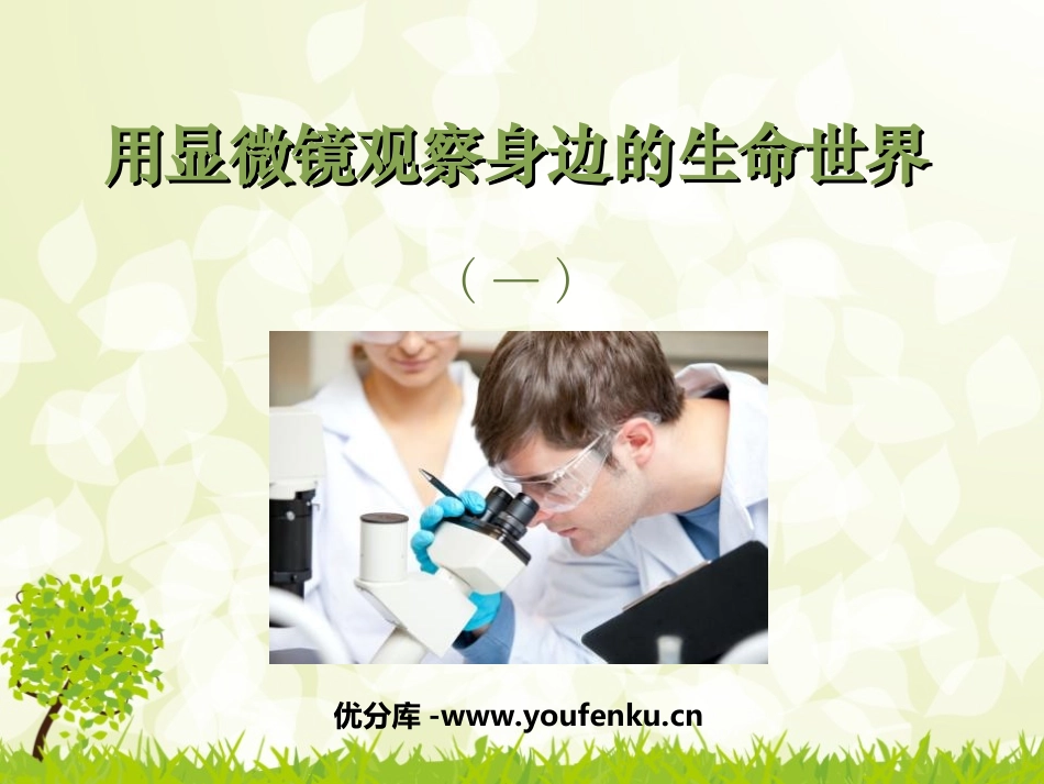 《用显微镜观察身边的生命世界(一)》微小世界PPT课件_第1页