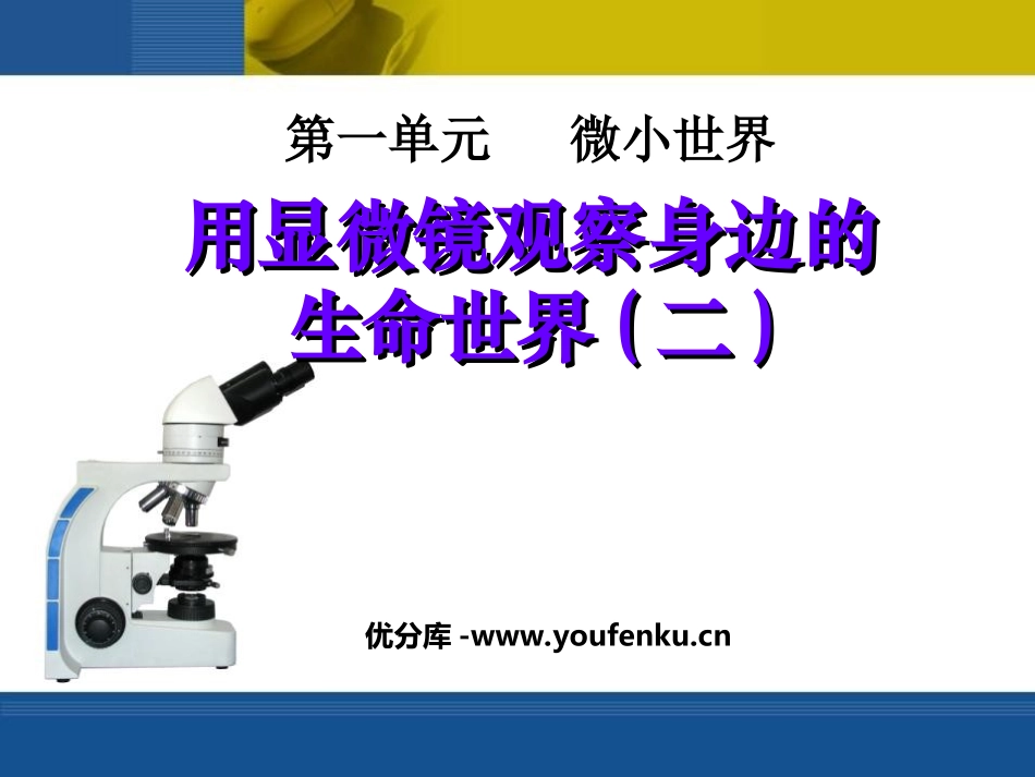 《用显微镜观察身边的生命世界(二)》微小世界PPT课件_第1页