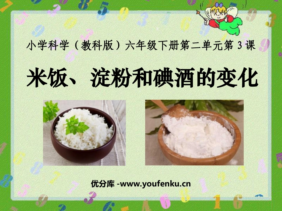 《米饭、淀粉和碘酒的变化》物质的变化PPT课件[教科版六年级科学]_第1页