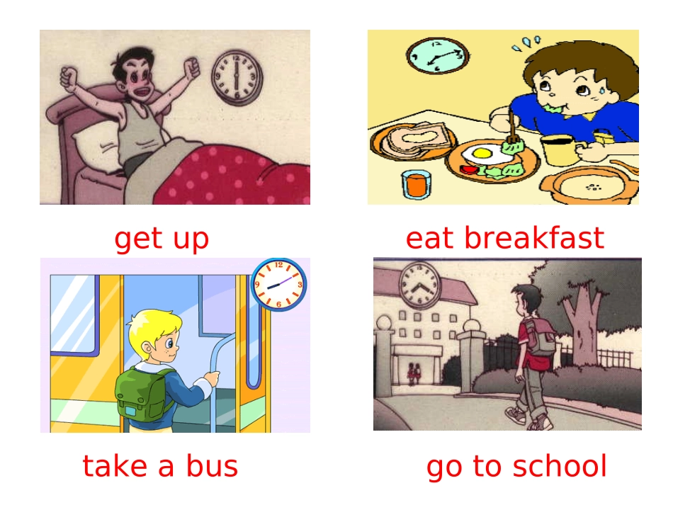 《What time do you go to school?》PPT课件_第2页