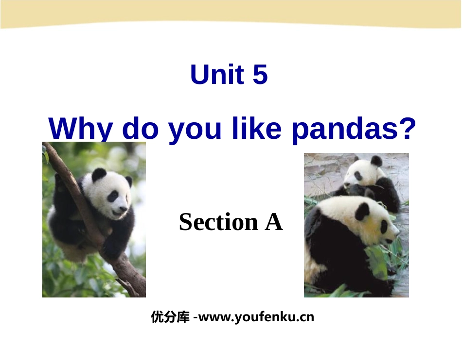 《Why do you like pandas?》PPT课件_第1页