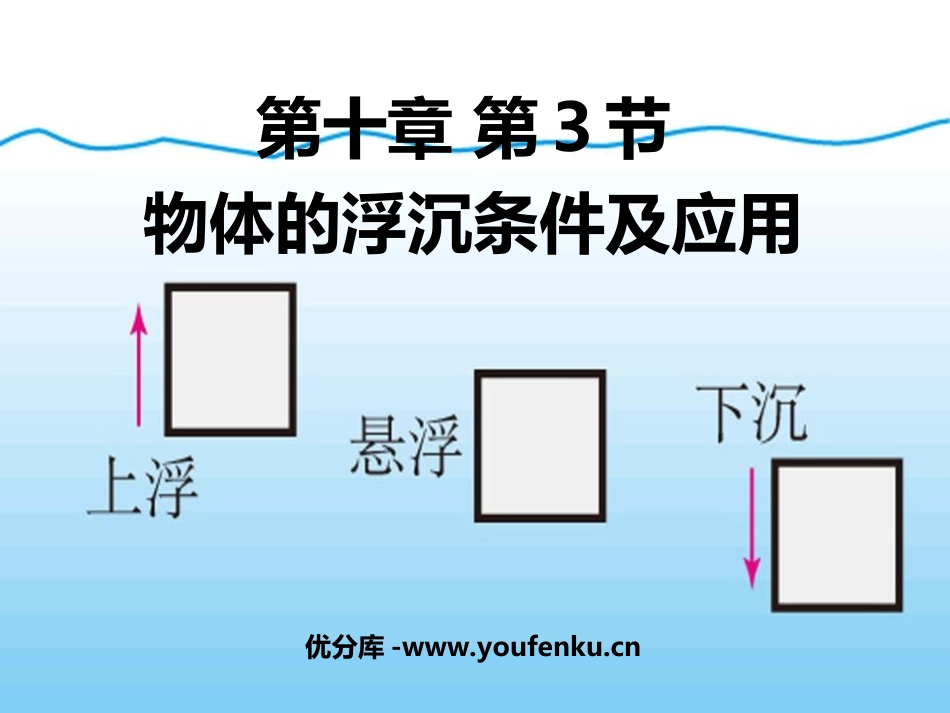 《物体的浮沉条件及应用》浮力PPT课件[人教版八年级物理]_第1页