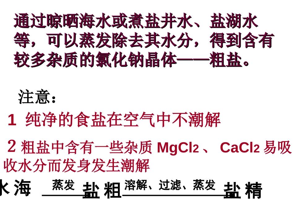 《粗盐中难溶性杂质的去除》盐化肥PPT课件[人教版九年级化学]_第2页