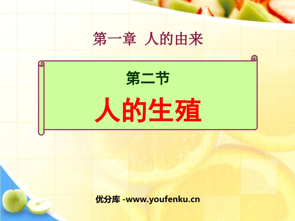《人的生殖》人的由来PPT课件[人教版七年级生物下册]_第1页