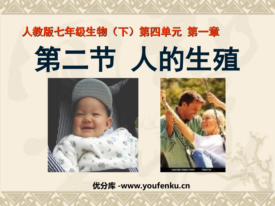 《人的生殖》人的由来PPT课件[人教版七年级生物下册]_第1页