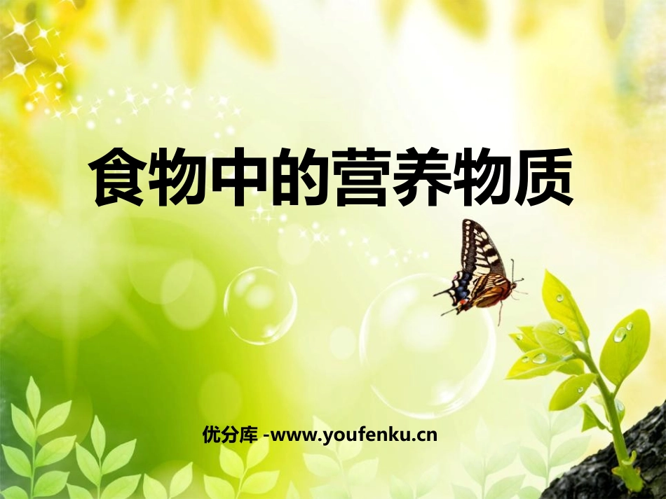 《食物中的营养物质》人体的营养PPT课件[人教版七年级生物]_第1页