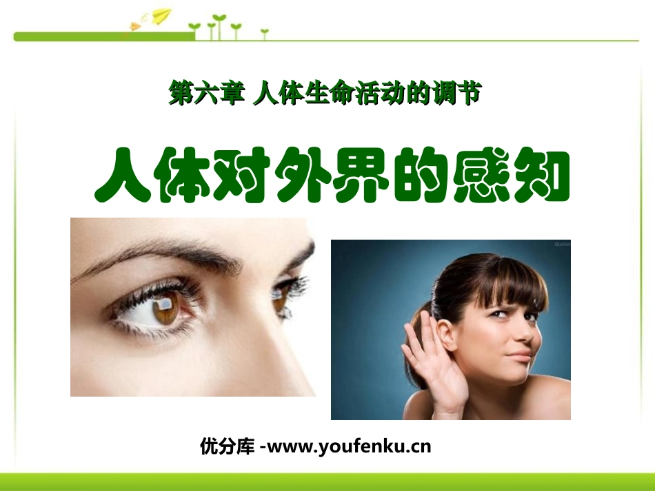 《人体对外界环境的感知》人体生命活动的调节PPT课件_第1页