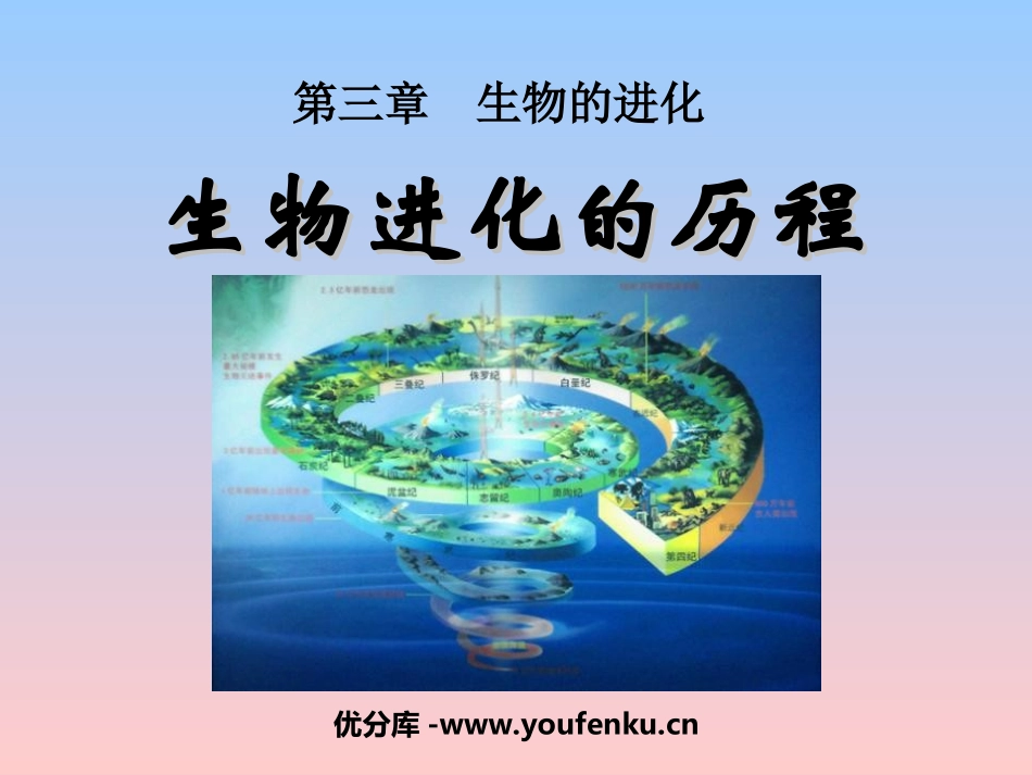 《生物进化的历程》生物的进化PPT课件[人教版八年级生物]_第1页