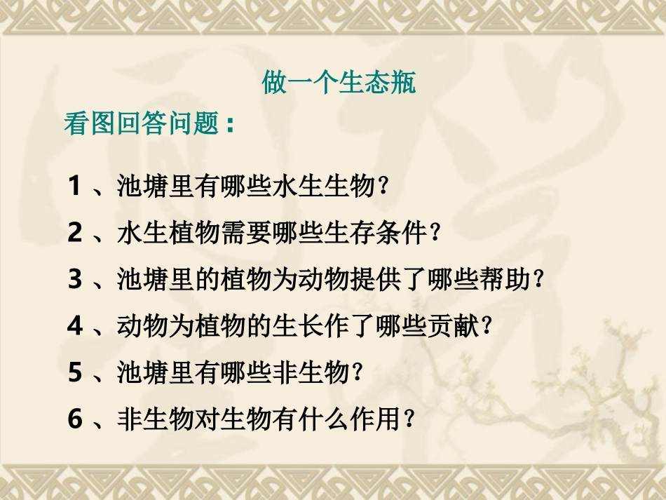 《做一个生态瓶》生物与环境PPT课件[教科版五年级科学上册]_第3页