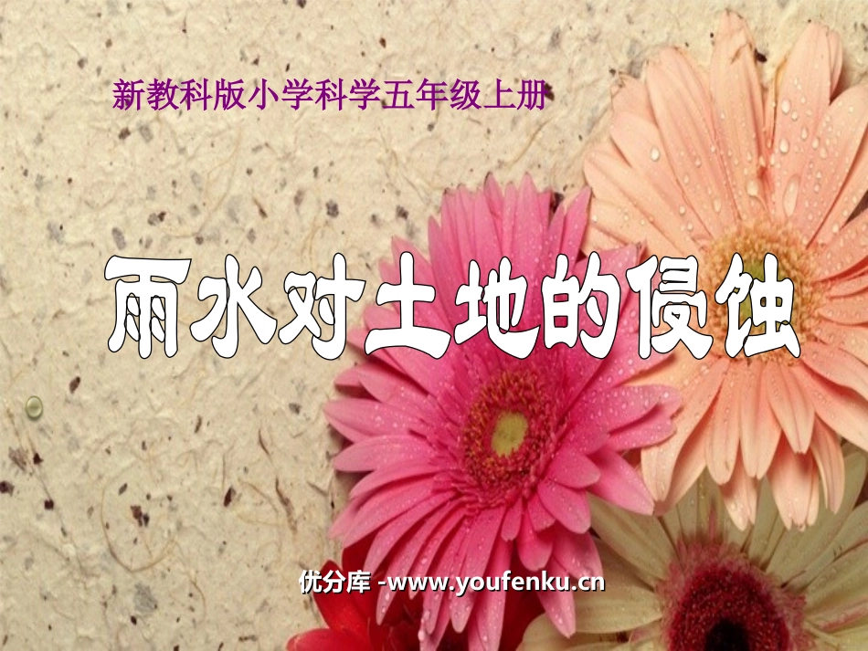 《雨水对土地的侵蚀》地球表面及其变化PPT课件[教科版五年级科学]_第1页