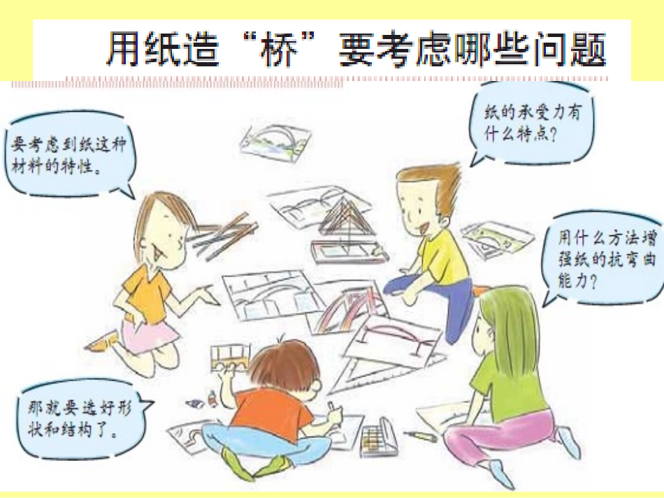 《用纸造一座“桥”》形状与结构PPT课件[教科版六年级科学]_第3页