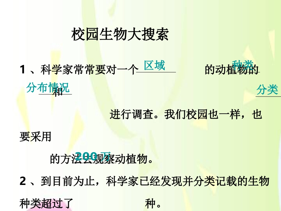 《校园生物大搜索》生物的多样性PPT课件[教科版六年级科学]_第3页