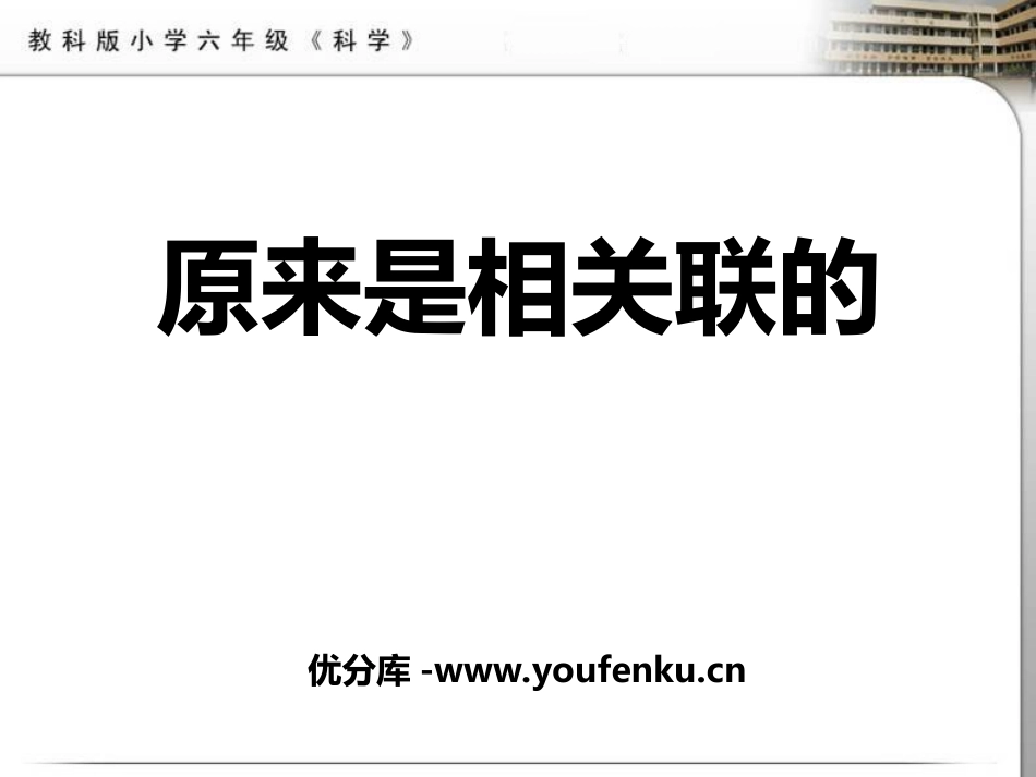 《原来是相关联的》生物的多样性PPT课件[教科版六年级科学]_第1页
