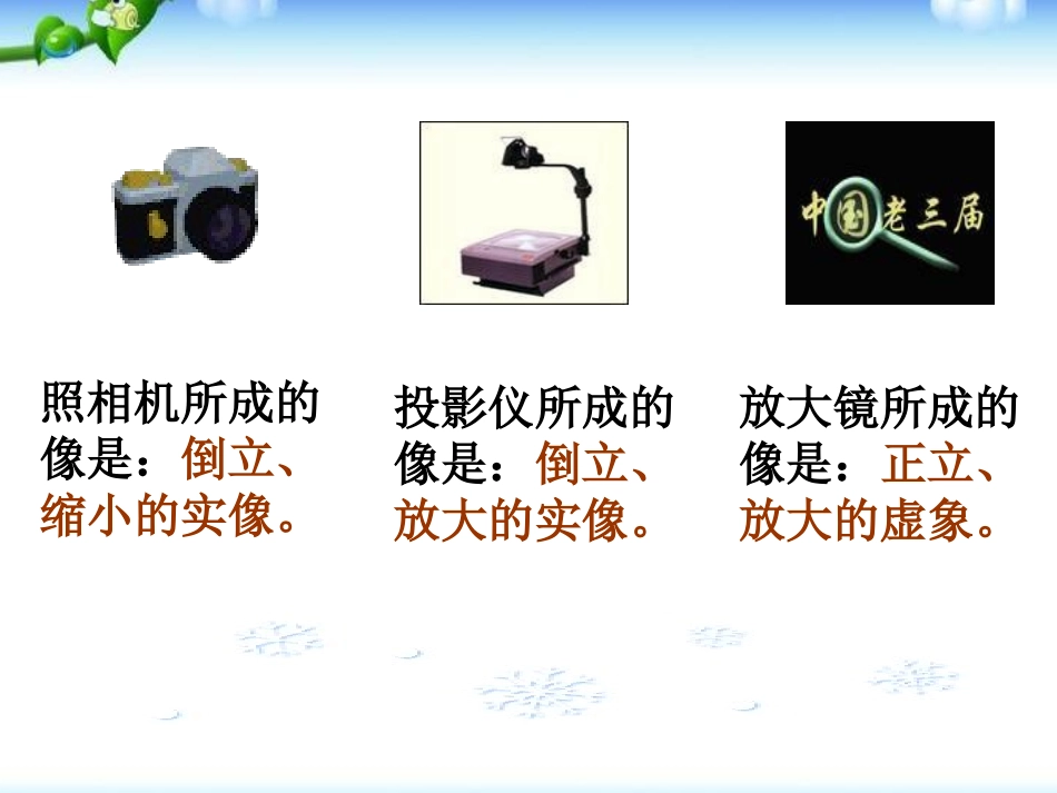《凸透镜成像的规律》透镜及其应用PPT课件[人教版八年级物理]_第3页