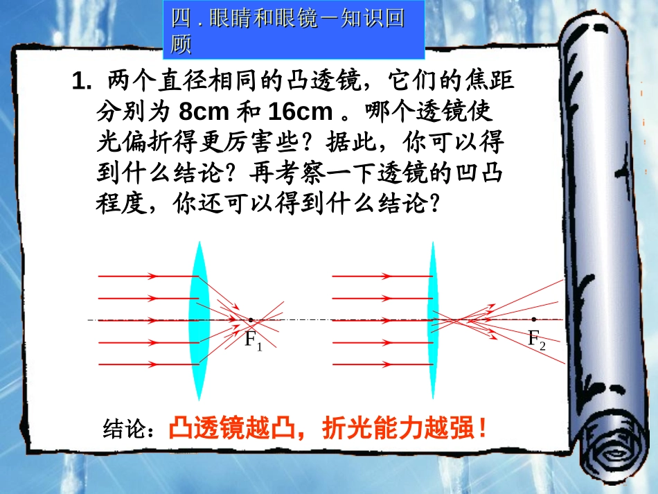 《眼睛和眼镜》透镜及其应用PPT课件[人教版八年级物理上册]_第2页