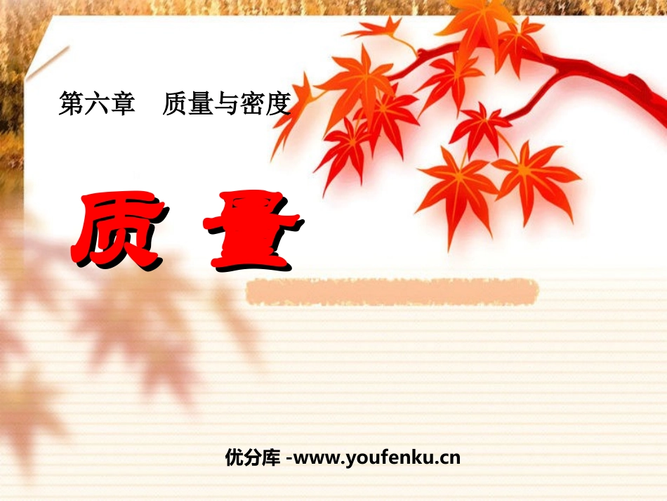 《质量》质量与密度PPT课件[人教版八年级物理上册]_第1页
