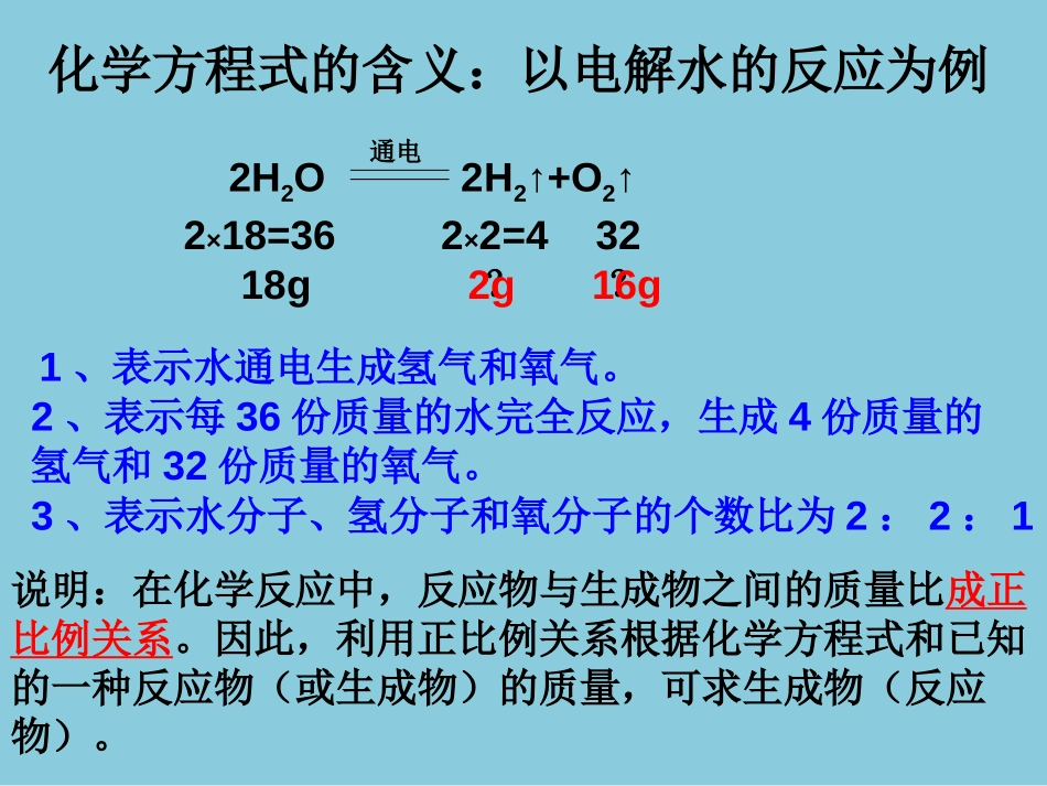 《利用化学方程式的简单计算》化学方程式PPT课件_第2页