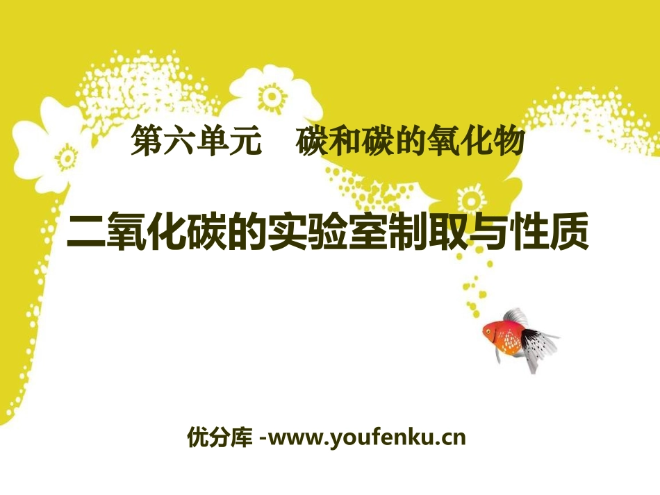 《二氧化碳的实验室制取与性质》碳和碳的氧化物PPT课件_第1页