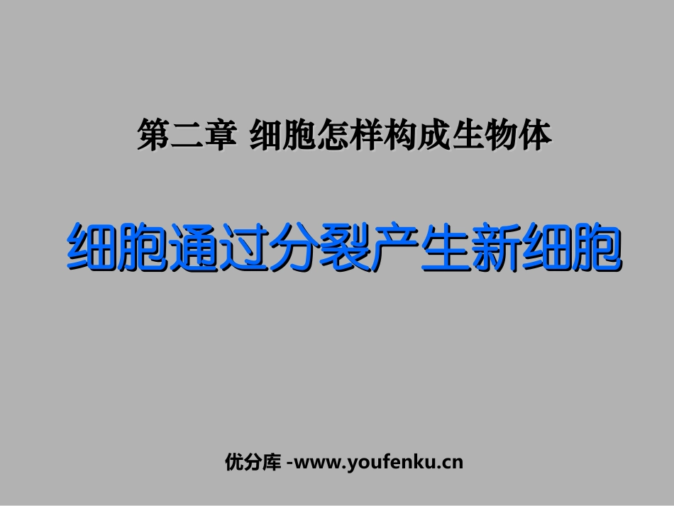 《细胞通过分裂产生新细胞》细胞怎样构成生物体PPT课件_第1页