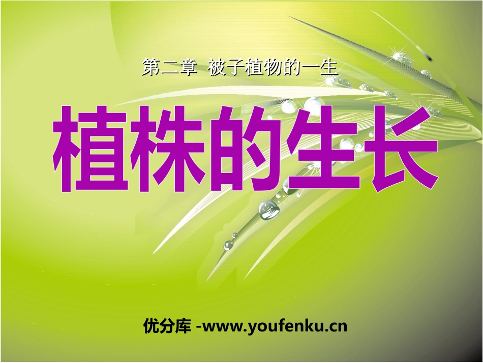 《植株的生长》被子植物的一生PPT课件[人教版七年级生物]_第1页