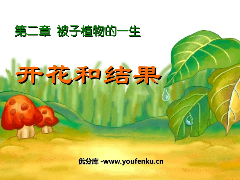 《开花和结果》被子植物的一生PPT课件[人教版七年级生物]_第1页