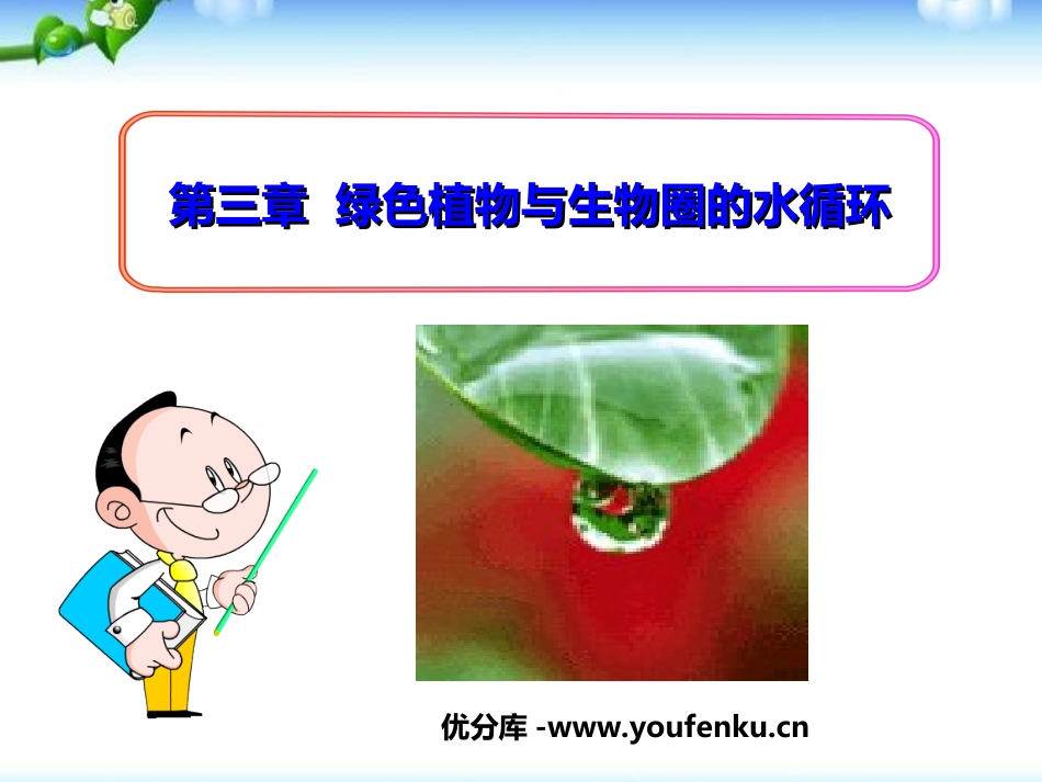《绿色植物与生物圈的水循环》PPT课件[人教版七年级生物]_第1页