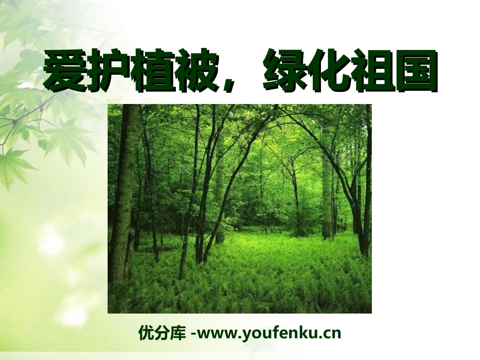《爱护植被,绿化祖国》PPT课件[人教版七年级生物上册]_第1页