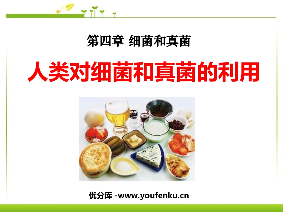 《人类对细菌和真菌的利用》细菌和真菌PPT课件[人教版八年级生物]_第1页