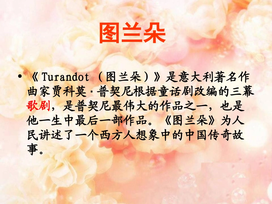 《图兰朵》PPT课件[九年级音乐上册]_第2页