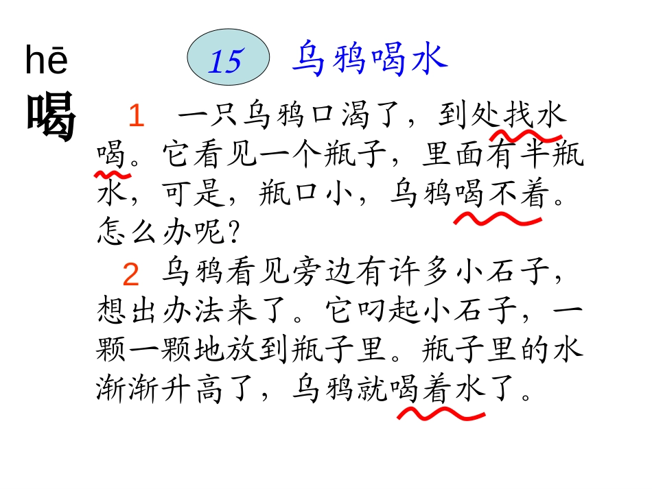 《乌鸦喝水》PPT课件[湘教版一年级语文下册]_第3页