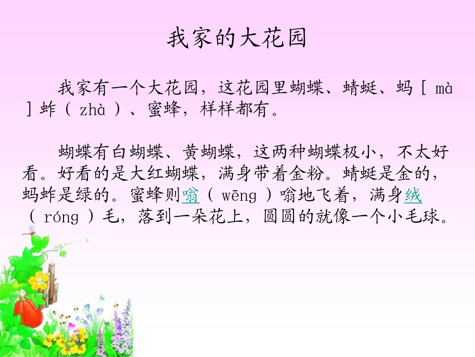 《我家的大花园》PPT课件[湘教版四年级语文上册]_第2页