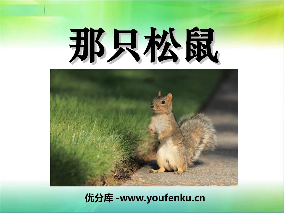 《那只松鼠》PPT课件[湘教版四年级语文上册]_第1页