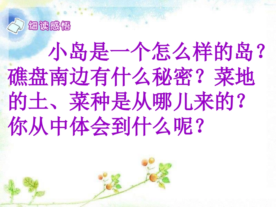 《礁盘》PPT课件[湘教版六年级语文下册]_第3页