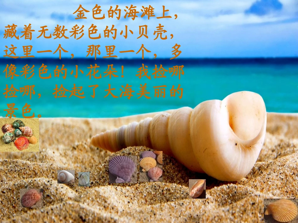 《海滩上》PPT课件[冀教版一年级语文下册]_第2页