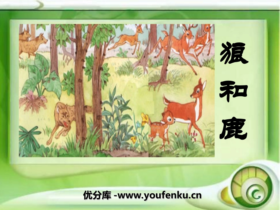 《狼和鹿》PPT课件[冀教版三年级语文上册]_第1页