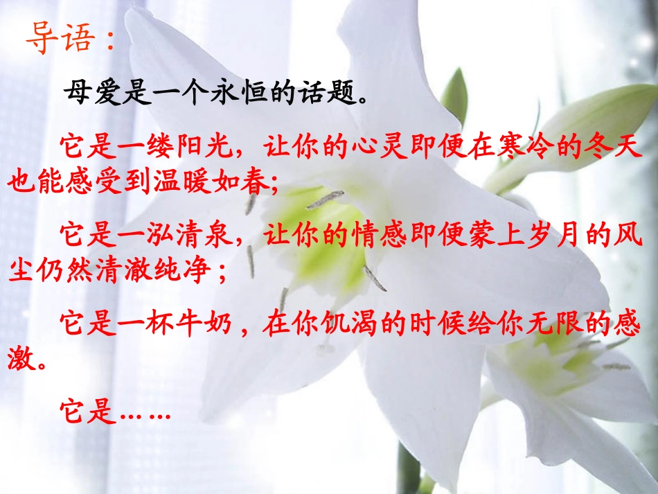《纸船-寄母亲》PPT课件[冀教版五年级语文上册]_第3页