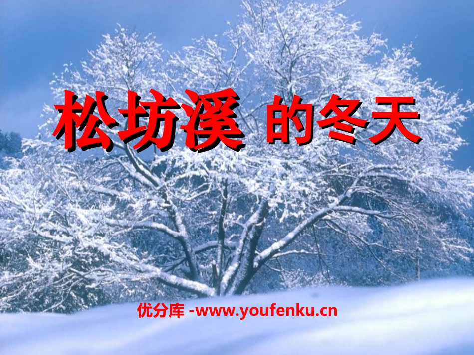《松坊溪的冬天》PPT课件[冀教版五年级语文下册]_第1页